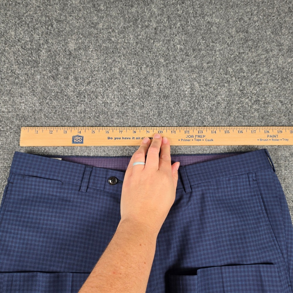 Ted Baker Suit Mens 35R Blue Micro Check Wool Blend Jay CT Slim Fit 2-Piece - Picture 7 of 16